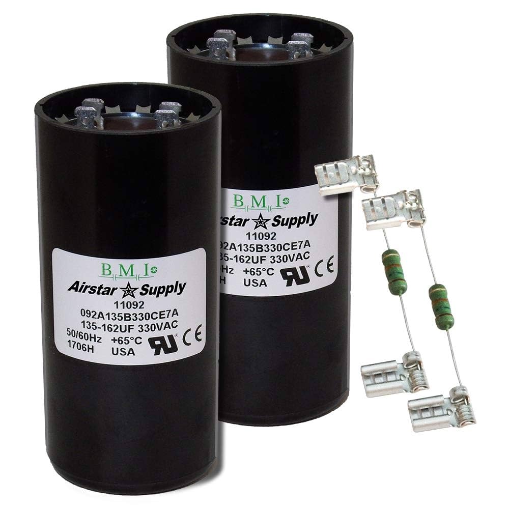 2) Pack, 135-162 uF x 330 VAC - BMI/USA Start Capacitor